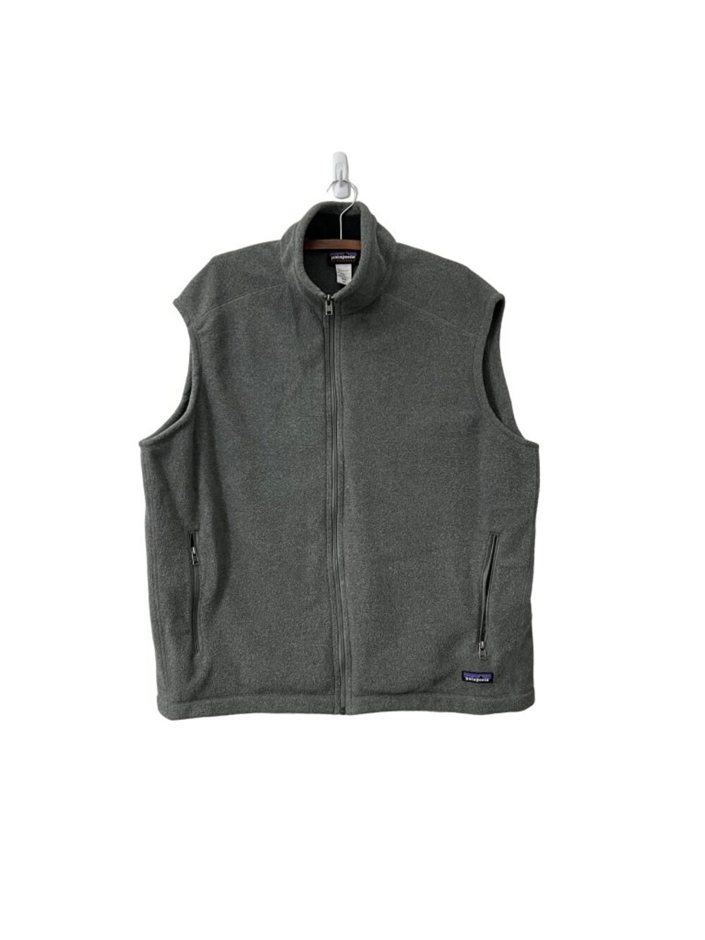 Patagonia Mens Synchilla Gray Sleeveless Full Zip Fleece Vest Size 2XLarge
